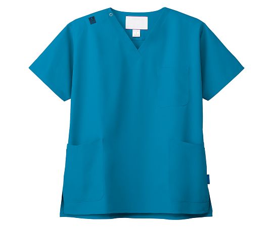 フォーク スクラブ(男女兼用・ジアスクラブRジャケット)ターコイズ L 7070SC-11(L) 1枚(ご注文単位1枚)【直送品】