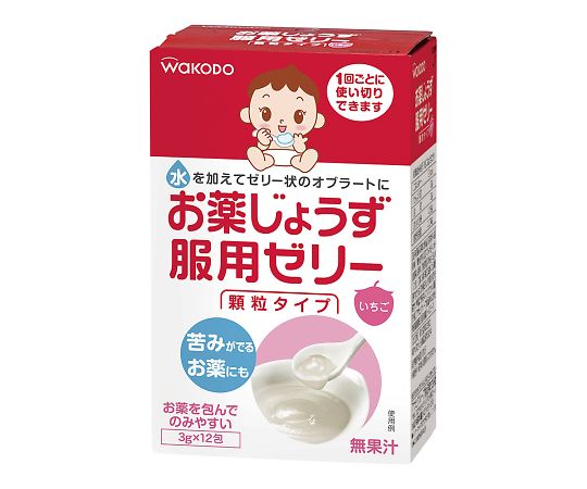 アサヒグループ食品 お薬じょうず服用ゼリー 顆粒タイプ いちご 1箱(12本入) 1箱※軽 (ご注文単位1箱)【直送品】