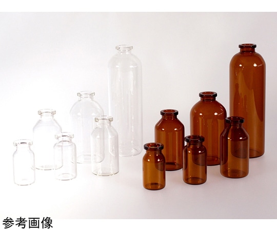 三田理化工業 ステリバイアル(テフロンコーティングゴム栓､キャップ付)透明 100mL 5本入り SB-100C-TFA 1箱(ご注文単位1箱)【直送品】
