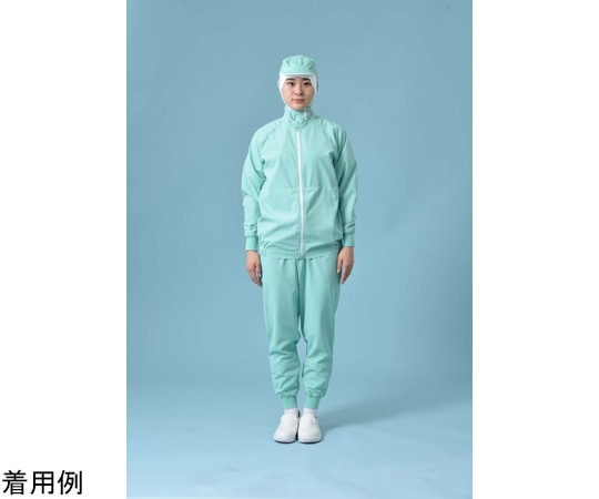 国立 男女兼用パンツ グリーン チェックガード 5L CG220 1枚(ご注文単位1枚)【直送品】