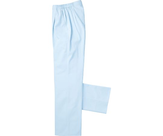 KAZEN レディススラックス サックス L 163-21 L 1枚（ご注文単位1枚）【直送品】