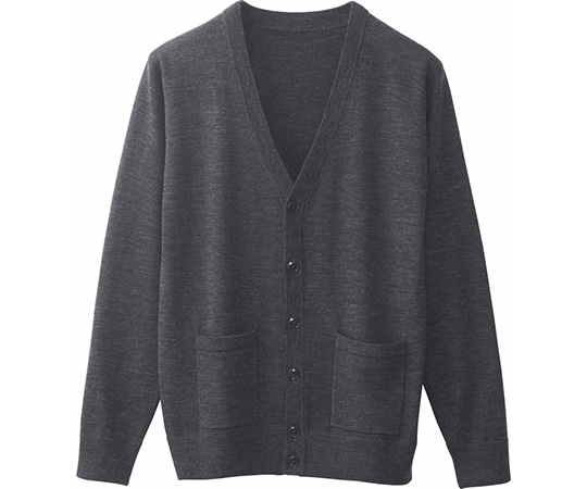 WHISEL（自重堂） メンズカーディガン グレー M WH90419 1枚（ご注文単位1枚）【直送品】