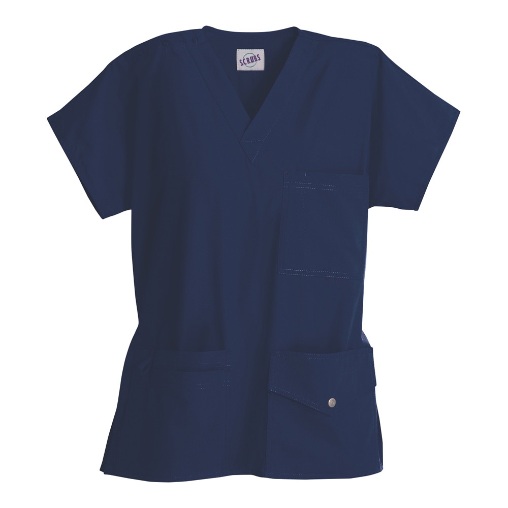 ディーフェイズ スクラブ 6ポケット（男女兼用） トゥルーネイビー XS Z1J15 1枚（ご注文単位1枚）【直送品】