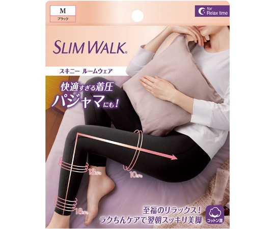 ピップ スリムウォーク スキニールームウェア ブラック M PH781 1個(ご注文単位1個)【直送品】