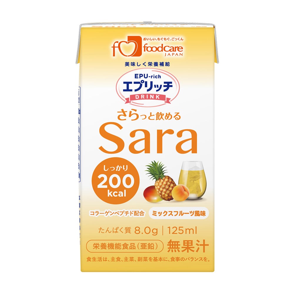 フードケア エプリッチドリンクSara ミックスフルーツ風味 1箱（24本入） 1箱※軽 (ご注文単位1箱）【直送品】