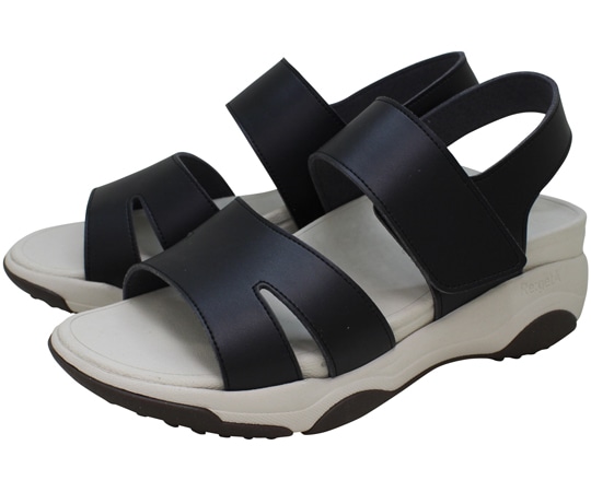 リゲッタ 厚底EVAサンダル ブラック S（22.0~22.5cm） RW0035-BLK-S 1足（ご注文単位1足）【直送品】