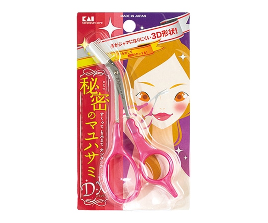 貝印 クシ付きマユハサミDX ピンク #000KQ3031 1個（ご注文単位1個）【直送品】