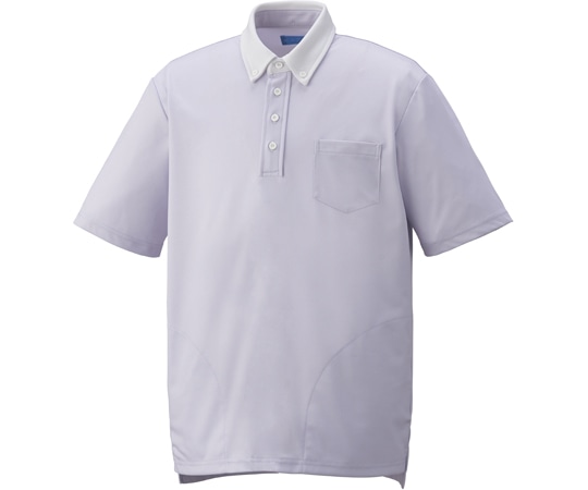 KAZEN ニットシャツ ラベンダー L KZN238-7 1枚（ご注文単位1枚）【直送品】