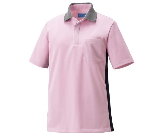 KAZEN ポロシャツ ローズxダークネイビー L KZN217-23 L 1枚（ご注文単位1枚）【直送品】