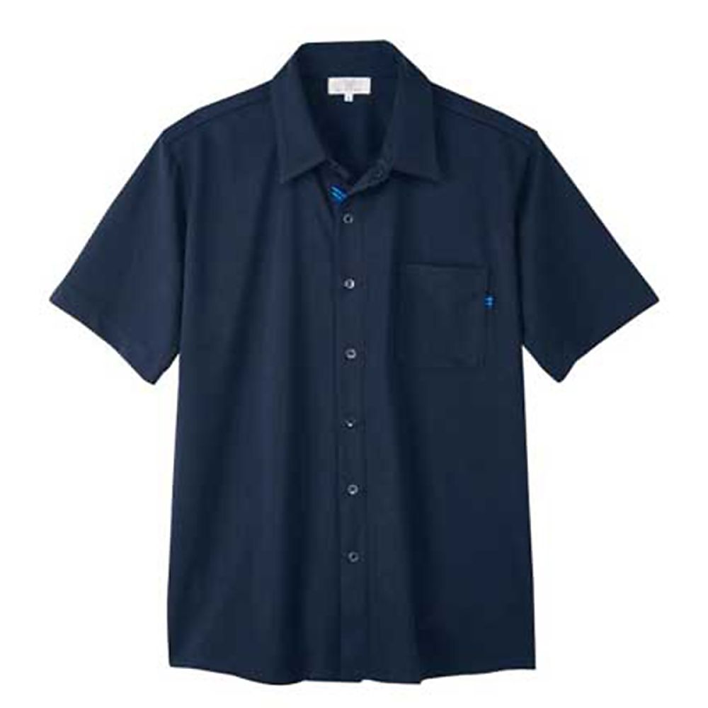 KIRAKU（トンボ） ニットシャツ ネイビー S（身丈65cm） CR159-89 S 1枚（ご注文単位1枚）【直送品】