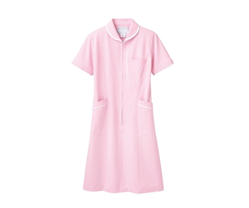 住商モンブラン ナースワンピース 半袖 ピンク/白 73-1554 3L 1枚(ご注文単位1枚)【直送品】