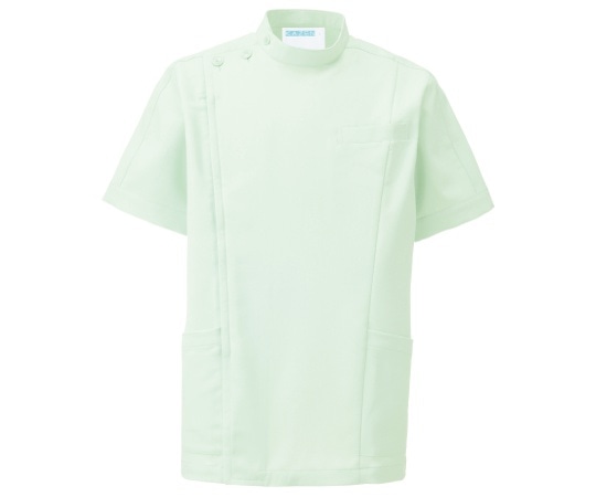 KAZEN メンズジャケット半袖 ミントグリーン L 253-22 L 1枚(ご注文単位1枚)【直送品】