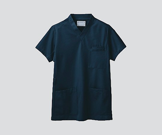 住商モンブラン スクラブ (男女兼用/右肩口スナップボタン) ネイビー/3L 72-619 3L 1枚(ご注文単位1枚)【直送品】