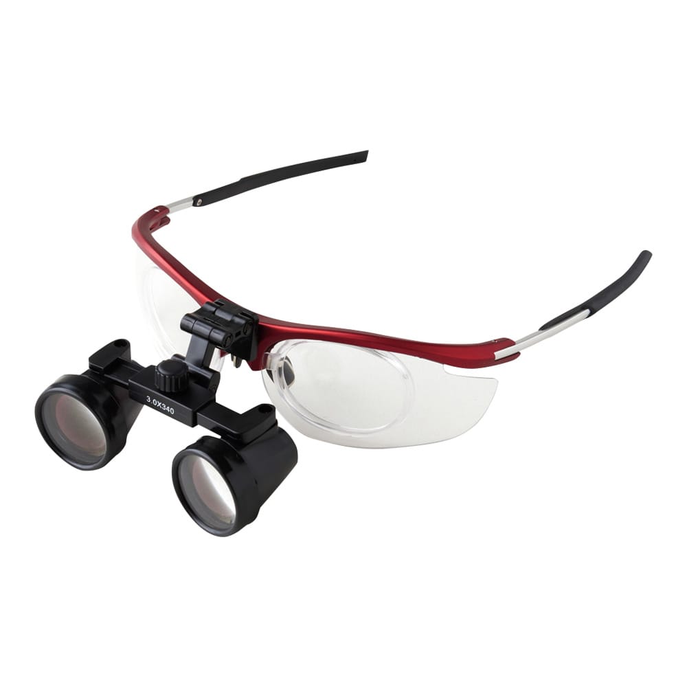 プレミアムプラスジャパン プレミアムルーペ センターフィックスタイプ 3倍 レッド FC-0151R 1個（ご注文単位1個）【直送品】