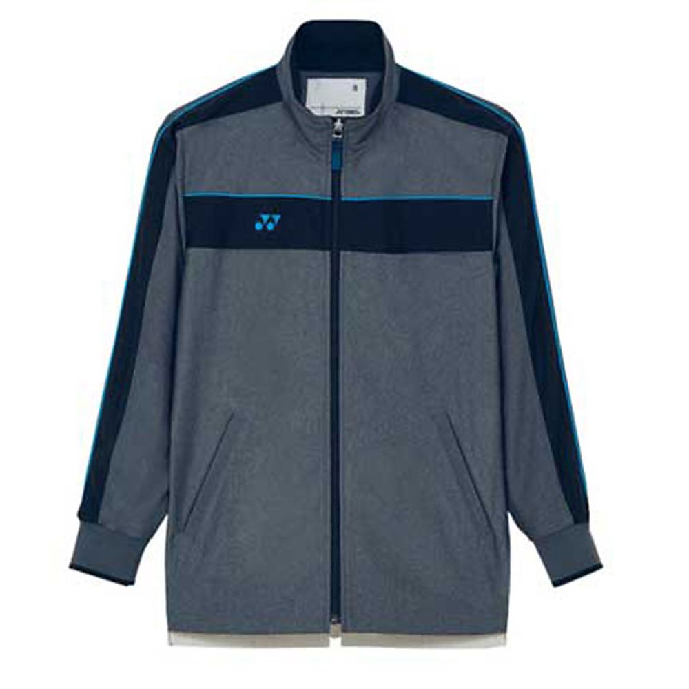 YONEX(トンボ) 防風ジャケット グレーモク×ブルー M(身丈68cm) CY104-72 M 1枚(ご注文単位1枚)【直送品】