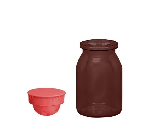 エムアイケミカル 散薬瓶 150㏄(茶) キャップ赤 1個 391600 5 1個(ご注文単位1個)【直送品】