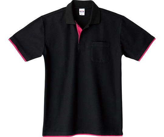 トムス ベーシックレイヤードポロシャツ ブラック×ホットピンク SS 195BYP 1着（ご注文単位1着）【直送品】