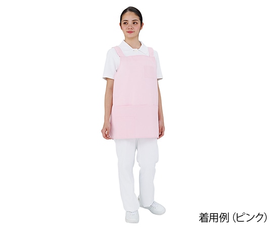 ディーフェイズ エプロン（ショート丈） ピンク 4L~5L DE0001 1枚（ご注文単位1枚）【直送品】