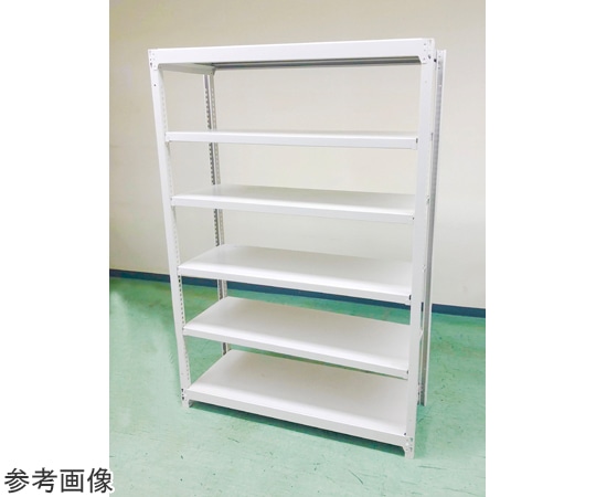 明興関包スチール 中軽量ボルトレスラック らくらくラック 増連 H1800×W1800×D450mm 天地6段増連 SR20-6645-6R 1組（ご注文単位1組）【直送品】