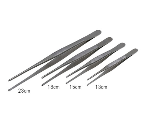 日本フリッツメディコ 一般外科ピンセット 小波 18cm 有鈎 E430-635 1本(ご注文単位1本)【直送品】