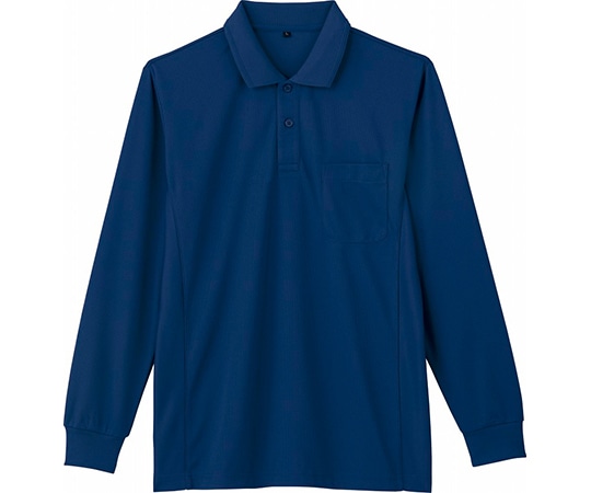 WHISEL（自重堂） 長袖ポロシャツ ネービー SS 85884 1枚（ご注文単位1枚）【直送品】