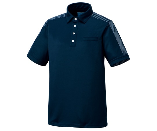KAZEN ニットシャツ ネイビー M KZN232-18 M 1枚（ご注文単位1枚）【直送品】