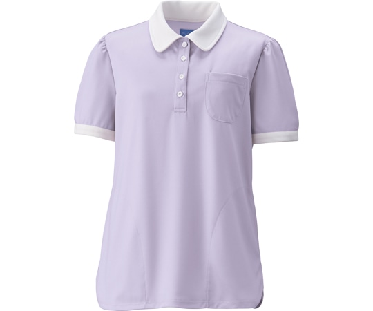 KAZEN レディスニットシャツ ラベンダー M KZN239-7 1枚（ご注文単位1枚）【直送品】