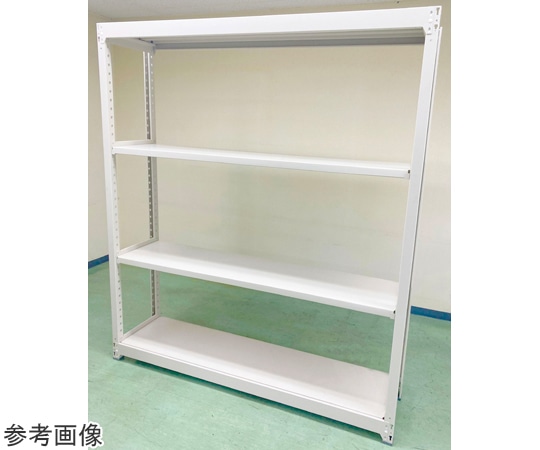 明興関包スチール 中量ボルトレスラック 増連 H2100×W1800×D450mm 天地4段増連 MN30-7645-4R 1組（ご注文単位1組）【直送品】