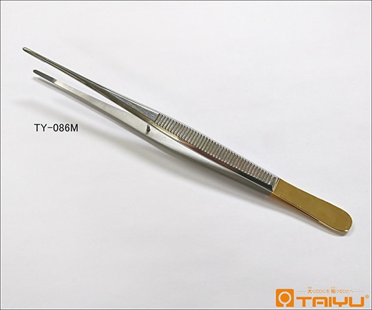 TAIYU（大祐医科工業） スタンダード鑷子 チップ付 無鈎 併式 ダボ無 全長15cm TY-086S 1本（ご注文単位1本）【直送品】