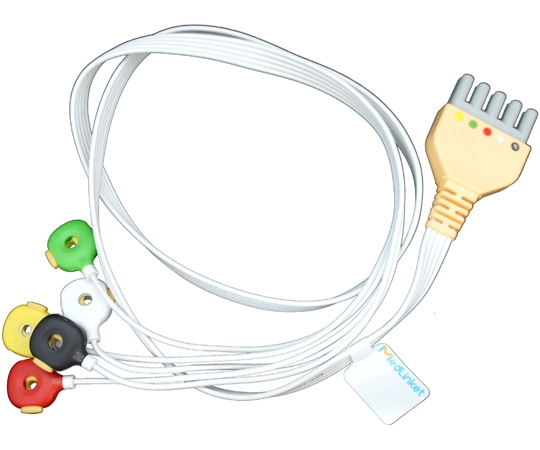 ビットストロング BSディスポーザブルECGリード線 Drager/Siemens心電計用 5線 IECカラー 5個入 ESMD040P5I 1袋(ご注文単位1袋)【直送品】