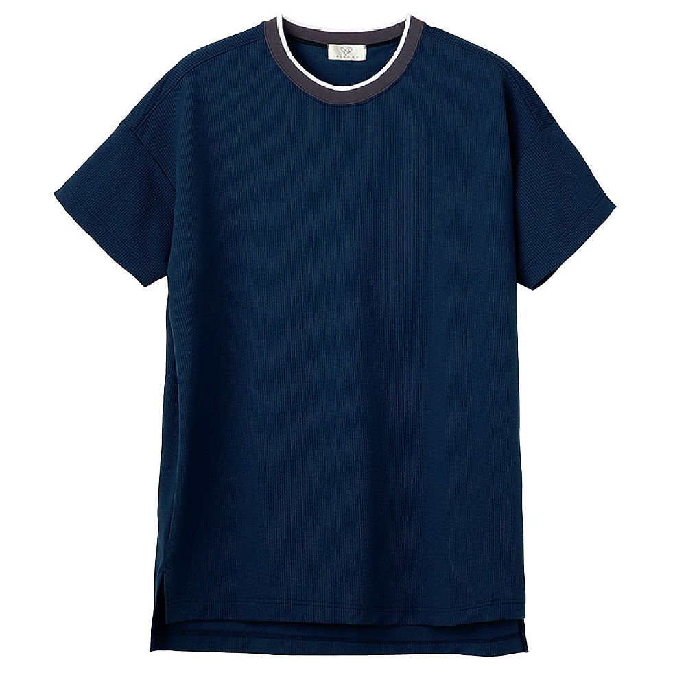 KIRAKU（トンボ） 入浴介助用シャツ ネイビー L（身丈75cm） CR220-88 L 1枚（ご注文単位1枚）【直送品】