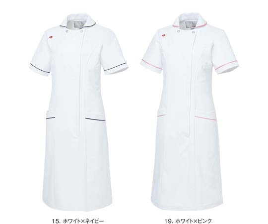 ルコックスポルティフ ワンピース 15 ホワイト×ネイビー M UQW0028 1枚(ご注文単位1枚)【直送品】