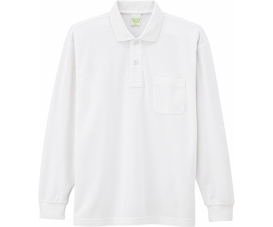 WHISEL（自重堂） 長袖ポロシャツ ホワイト S 85244 1枚（ご注文単位1枚）【直送品】