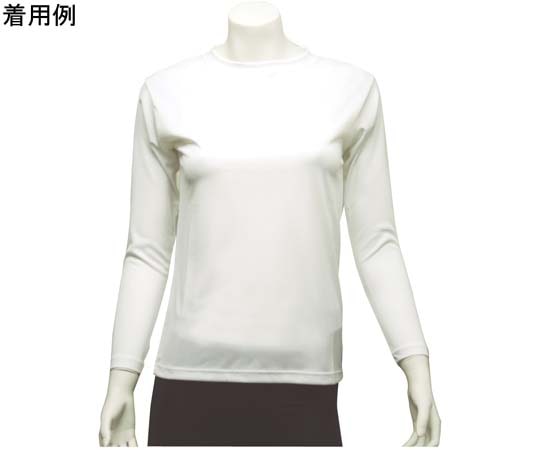 ワンポイント ベーシックTシャツ レディース 長袖 ホワイト M 9010L-white-M 1個（ご注文単位1個）【直送品】