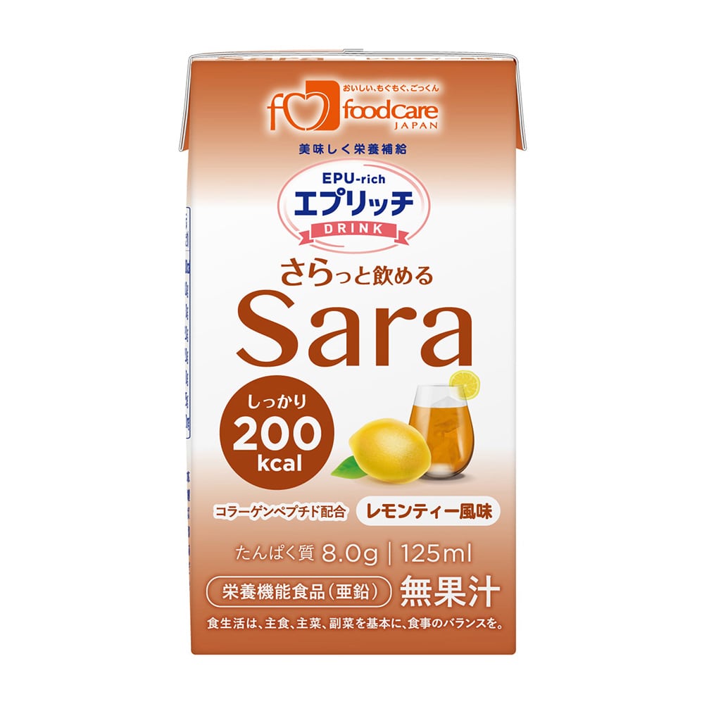 フードケア エプリッチドリンクSara レモンティー風味 1箱（24本入） 1箱※軽 (ご注文単位1箱）【直送品】