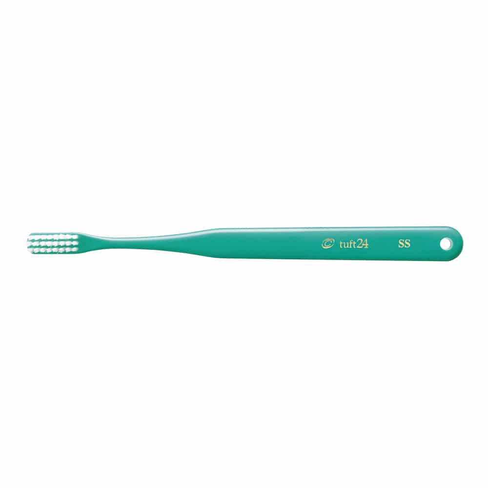 オーラルケア タフト24 SS キャップ付 グリーン 25本入 00020011 1箱（ご注文単位1箱）【直送品】