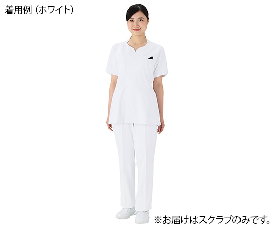 自重堂 レディーススクラブ ホワイセル ホワイト M WH12095 1枚(ご注文単位1枚)【直送品】