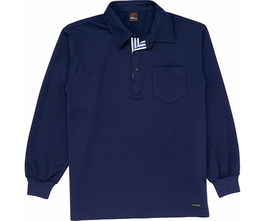 WHISEL（自重堂） 長袖ポロシャツ ネービー LL 85204 1枚（ご注文単位1枚）【直送品】