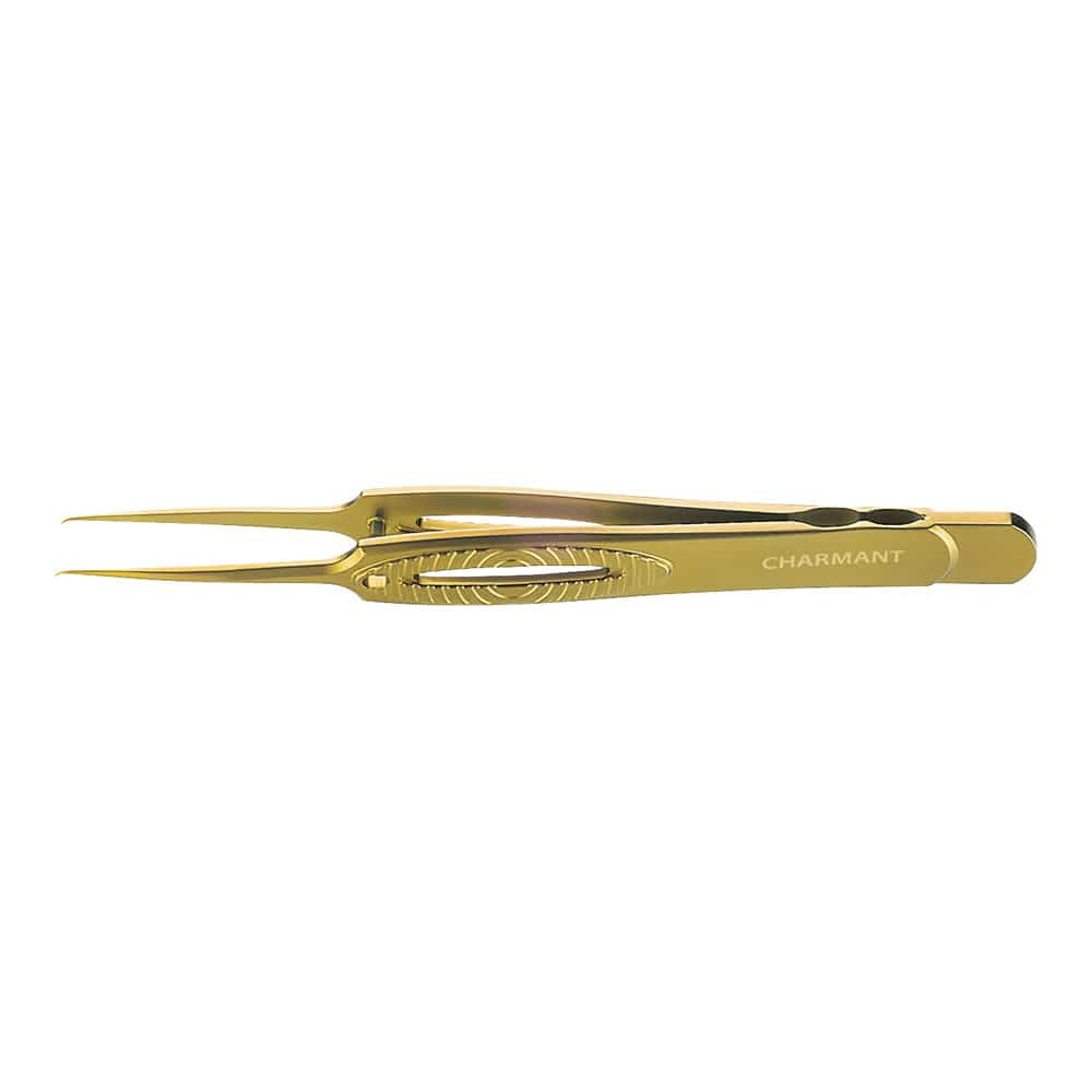 シャルマン マイクロ鑷子 反（チタン製）90mm 37-0019 1本（ご注文単位1本）【直送品】