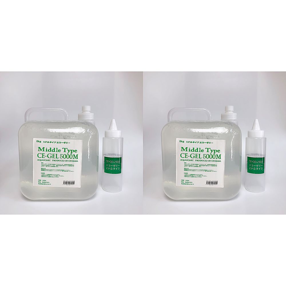 ちばら エコーゼリー 5L×2個入 ミドルタイプ(超音波検査用) CE-GEL5000M 1箱(ご注文単位1箱)【直送品】