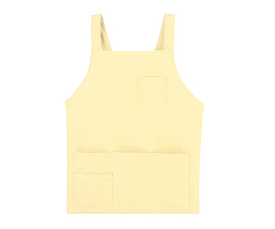 ディーフェイズ エプロン（ショート丈） イエロー M~L DE0001 1枚（ご注文単位1枚）【直送品】