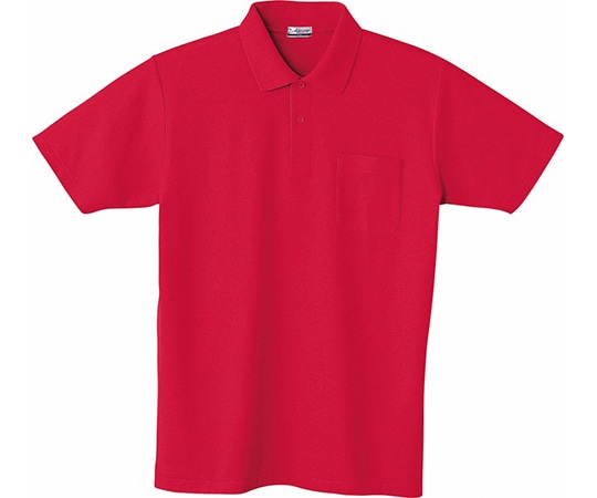 WHISEL（自重堂） 半袖ポロシャツ レッド L 24404 1枚（ご注文単位1枚）【直送品】