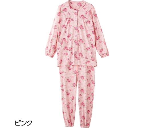 ケアファッション 婦人大きめボタンストレッチパジャマ ピンク M 800342 1枚（ご注文単位1枚）【直送品】