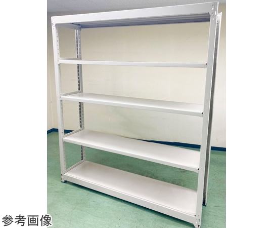明興関包スチール 中量ボルトレスラック 単体 H1800×W1500×D450mm 天地5段単体 MN30-6545-5 1組（ご注文単位1組）【直送品】