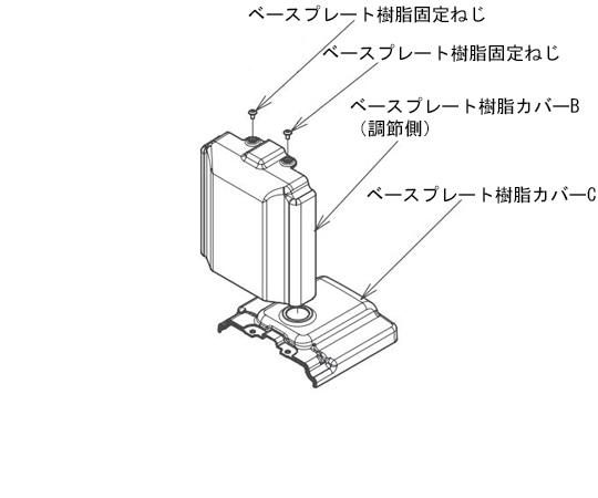 アロン化成 (AT-E-200用)ベースプレート樹脂カバーB(調節側) 591-843 1個(ご注文単位1個)【直送品】