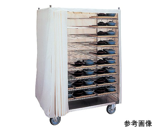 エレクター 両面カーテン付き配膳車 (6段) HK36 1台(ご注文単位1台)【直送品】