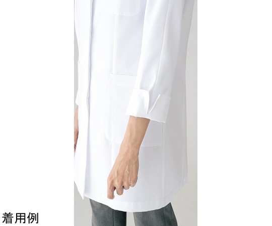 フォーク 女性ハーフコート ホワイト S 2520-1 1枚（ご注文単位1枚）【直送品】