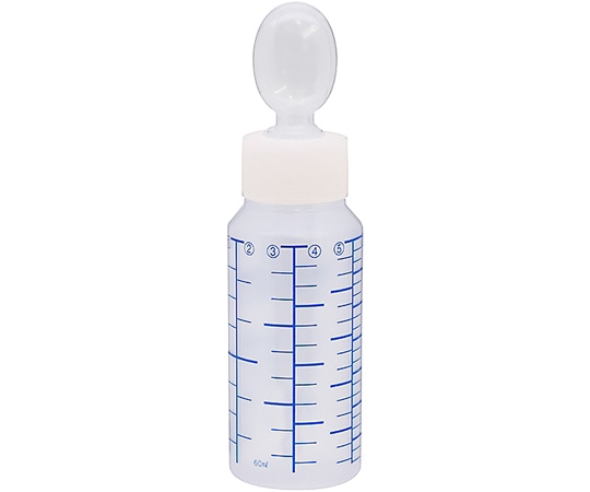 金鵄製作所 NK投薬瓶 60mL スポイト付キャップ（ホワイト:白） 青色目盛 1箱（200本入） B2170-000WH 1箱（ご注文単位1箱）【直送品】