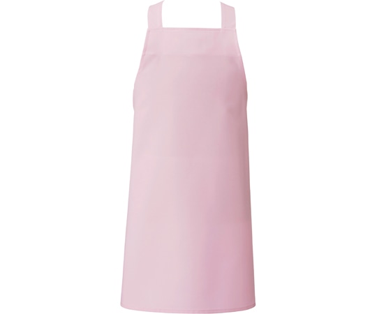 KAZEN 胸当てエプロン ピンク フリー 594-43 1枚（ご注文単位1枚）【直送品】