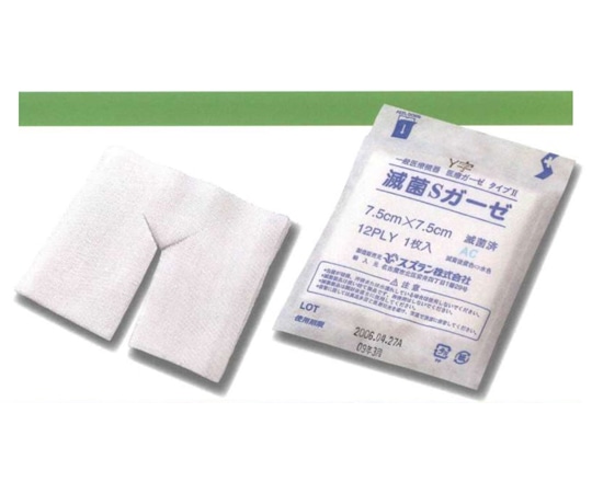 スズラン 滅菌Sガーゼ Y字 16P 4cm 1箱(10袋×10個) 13210350 1箱(ご注文単位1箱)【直送品】